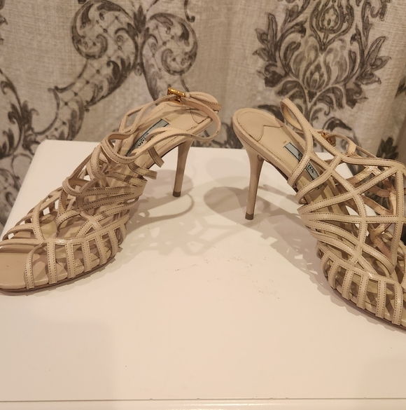 Prada Beige Strappy Sandals - Picture 3 of 8